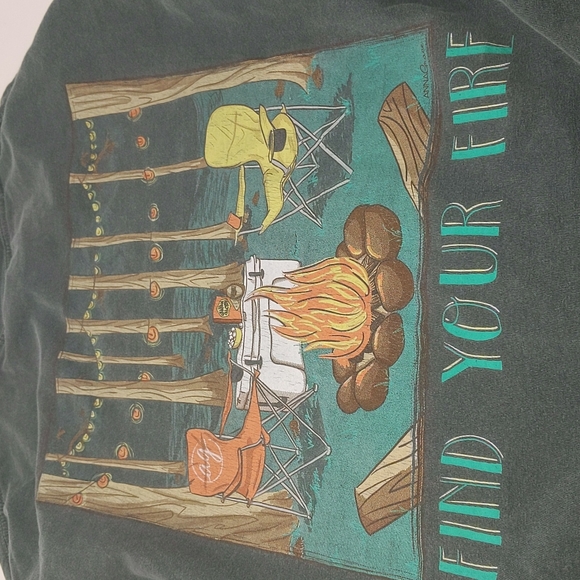 Anna Grace Outdoor Camping Themed Long Sleeve Green T-Shirt Size Medium - Picture 5 of 9